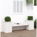 Miniatyrbilde 1 av 9: vidaXL Plantebenk hvit 184,5x39,5x56,5 cm heltre furu