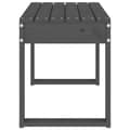 Miniatyrbillede 4 af 8: vidaXL havebænk 80x38x45 cm massivt fyrretræ grå