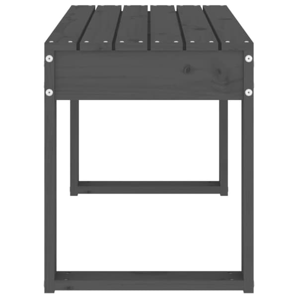 vidaXL havebænk 80x38x45 cm massivt fyrretræ grå