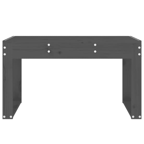 vidaXL Hagebenk grå 80x38x45 cm heltre furu