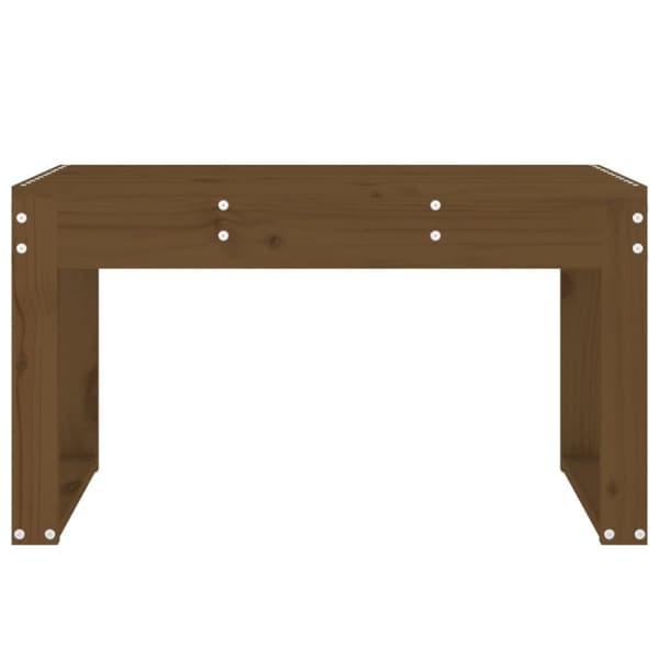 vidaXL havebænk 80x38x45 cm massivt fyrretræ gyldenbrun
