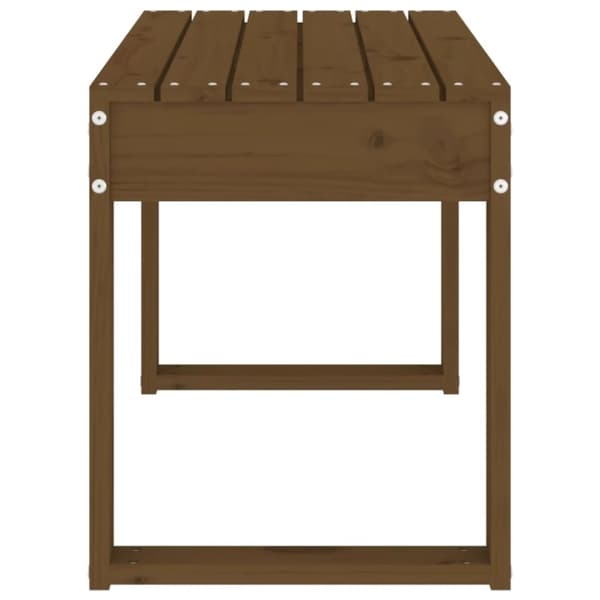 vidaXL havebænk 80x38x45 cm massivt fyrretræ gyldenbrun