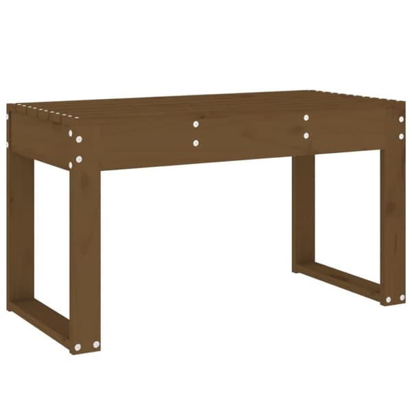 vidaXL havebænk 80x38x45 cm massivt fyrretræ gyldenbrun