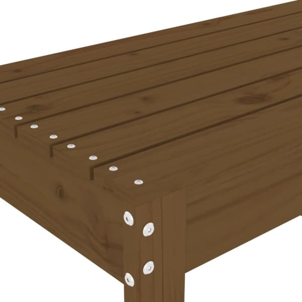 vidaXL havebænk 80x38x45 cm massivt fyrretræ gyldenbrun