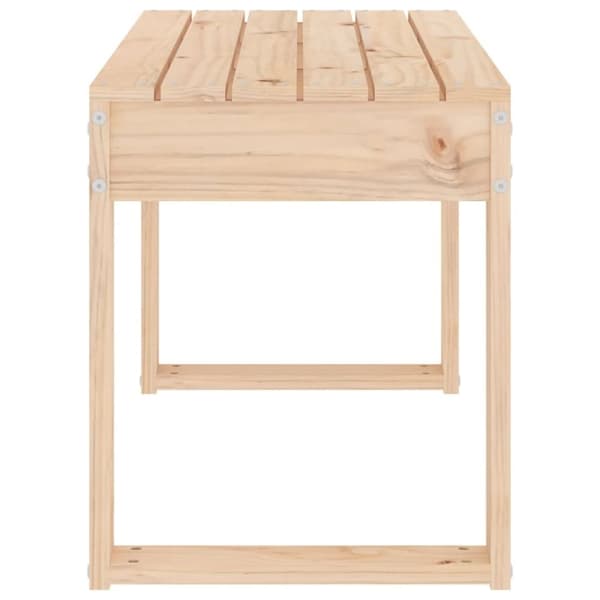 vidaXL Hagebenk 80x38x45 cm heltre furu