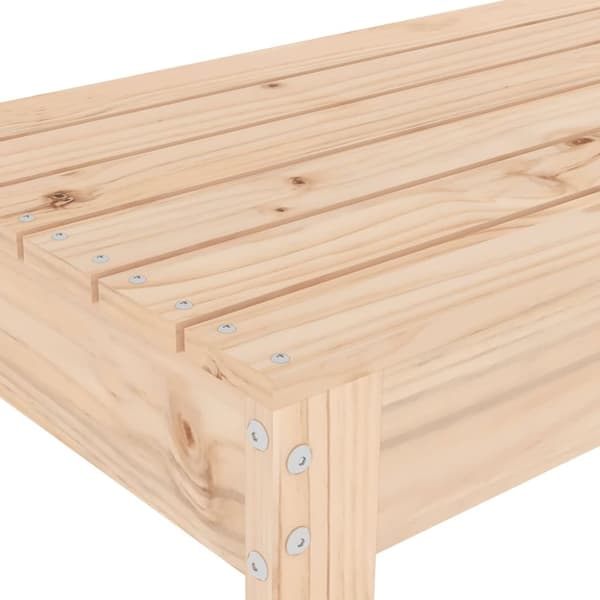 vidaXL Hagebenk 80x38x45 cm heltre furu