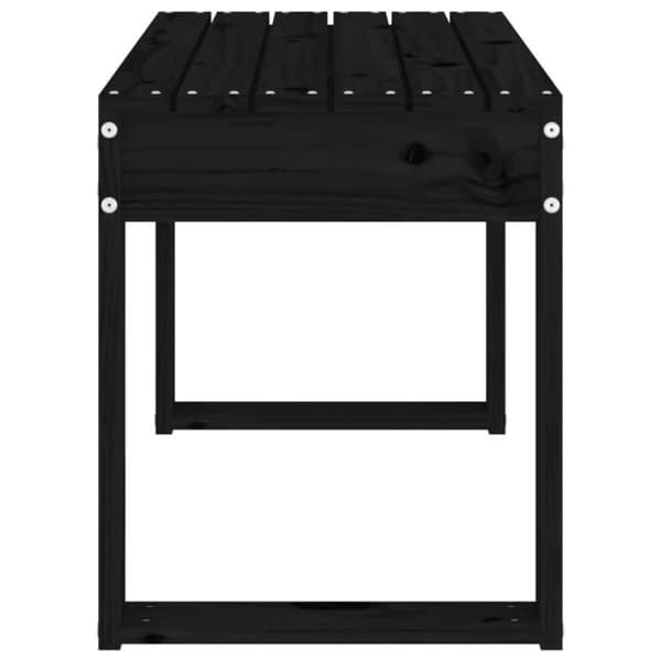 vidaXL havebænk 80x38x45 cm massivt fyrretræ sort