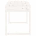 Miniatyrbillede 4 af 8: vidaXL havebænk 80x38x45 cm massivt fyrretræ hvid