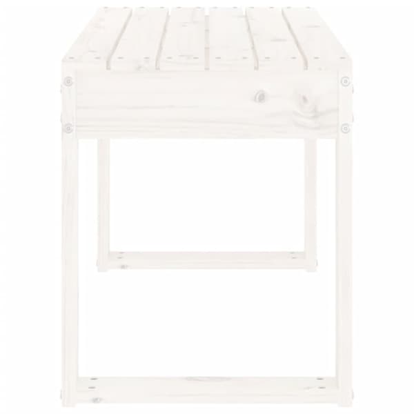 vidaXL havebænk 80x38x45 cm massivt fyrretræ hvid