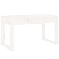 Miniatyrbillede 2 af 8: vidaXL havebænk 80x38x45 cm massivt fyrretræ hvid