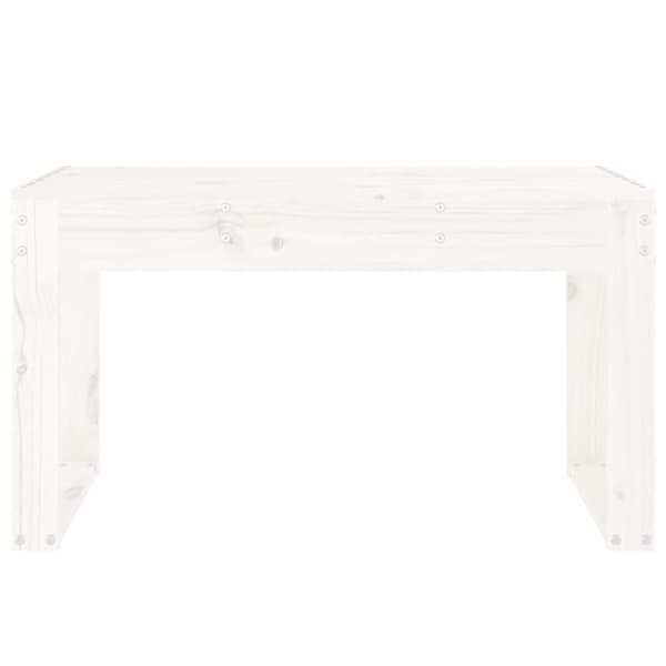 vidaXL Hagebenk hvit 80x38x45 cm heltre furu