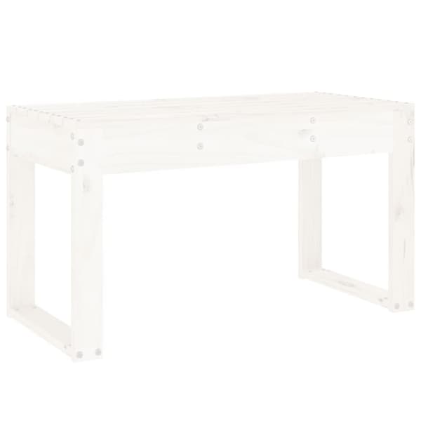 vidaXL Hagebenk hvit 80x38x45 cm heltre furu