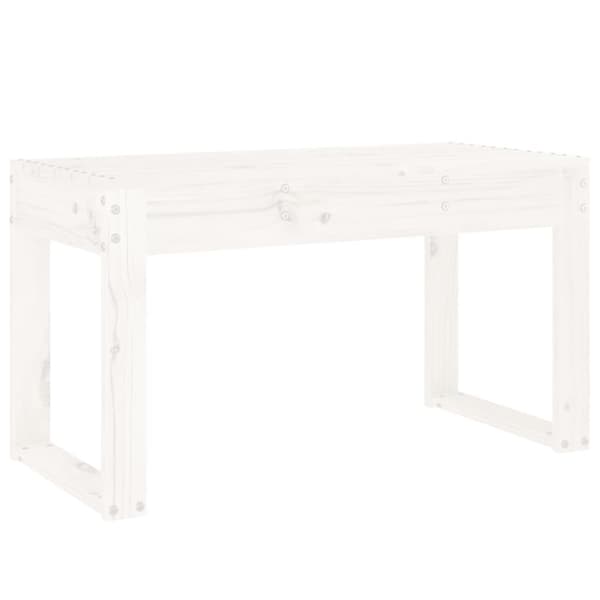 vidaXL Hagebenk hvit 80x38x45 cm heltre furu