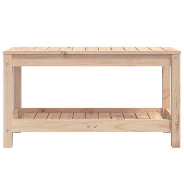vidaXL havebænk 82,5x35x45 cm massivt fyrretræ