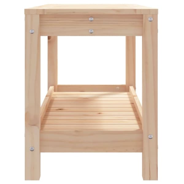 vidaXL havebænk 82,5x35x45 cm massivt fyrretræ