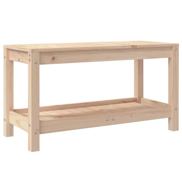vidaXL havebænk 82,5x35x45 cm massivt fyrretræ