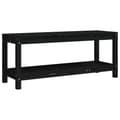 Miniatyrbillede 5 af 9: vidaXL havebænk 108x35x45 cm massivt fyrretræ sort