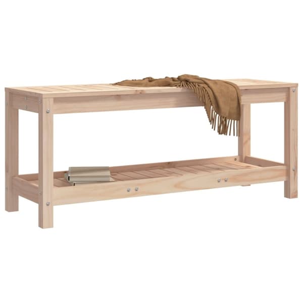 vidaXL havebænk 108x35x45 cm massivt fyrretræ
