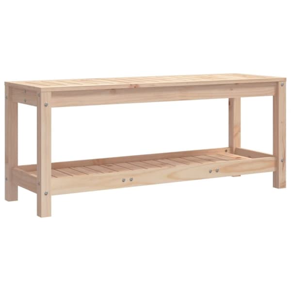 vidaXL havebænk 108x35x45 cm massivt fyrretræ