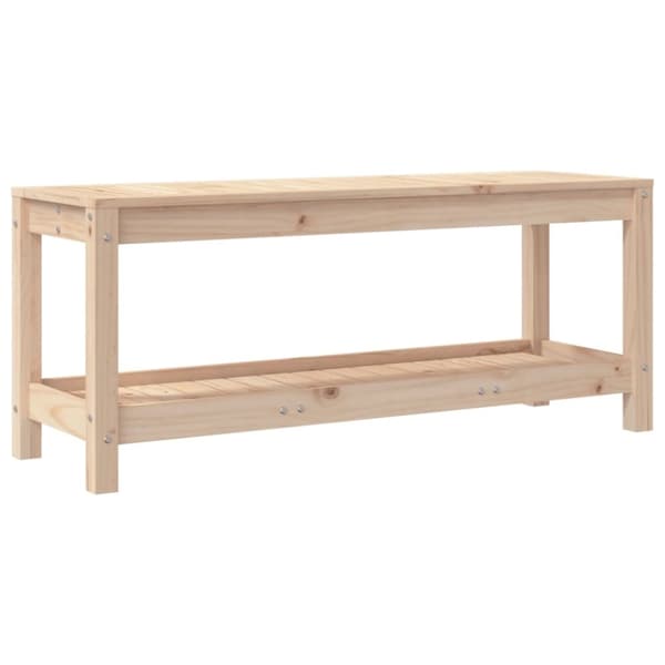 vidaXL havebænk 108x35x45 cm massivt fyrretræ