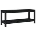 Miniatyrbilde 2 av 9: vidaXL Hagebenk svart 108x35x45 cm heltre furu