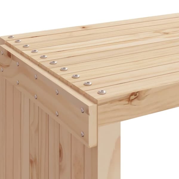 vidaXL Trädgårdsbänk justerbar 212,5x40,5x45cm massiv furu