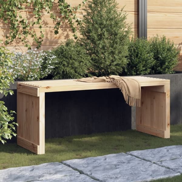 vidaXL Hagebenk utvidbar 212,5x40,5x45 cm heltre furu