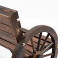 Miniatyrbild 4 av 5: Rootz Trädgårdsbänk - Vagnhjuldesign - För 2 personer - Naturträ - Mörkbrun - 105,5 x 56 x 79 cm
