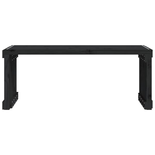 vidaXL Hagebenk utvidbar svart 212,5x40,5x45 cm heltre furu