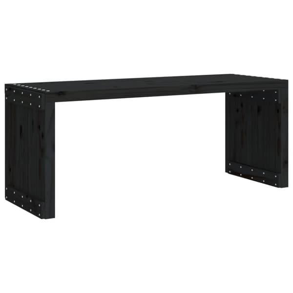 vidaXL Hagebenk utvidbar svart 212,5x40,5x45 cm heltre furu