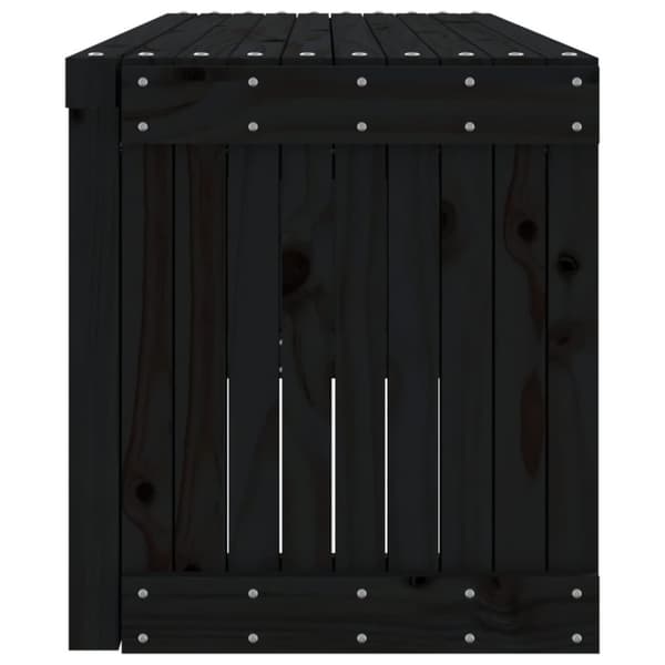 vidaXL Hagebenk utvidbar svart 212,5x40,5x45 cm heltre furu