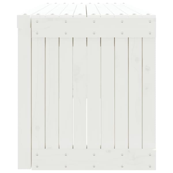 vidaXL Trädgårdsbänk justerbar vit 212,5x40,5x45cm massiv furu
