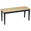 Miniatyrbillede 1 af 6: Rootz Modern bænk til 2 personer - Træbænk - Massivt træ - Lakeret - Stue - Entré - Spisestue - Fyrretræ - Naturlig + Sort - 102L x 36W x 45H cm