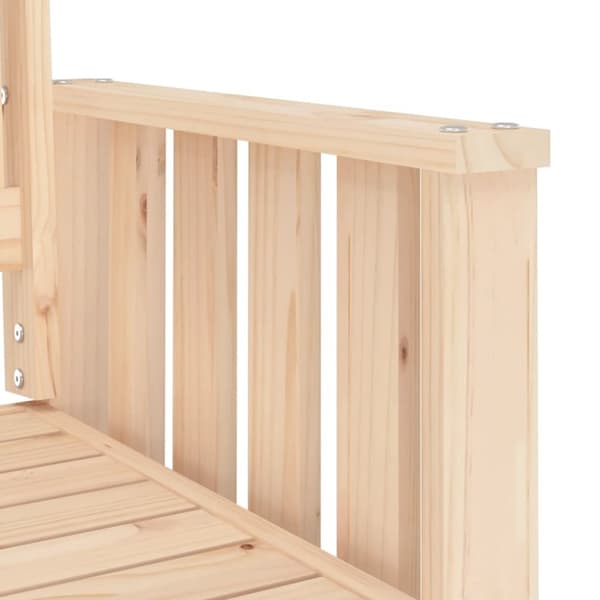 vidaXL Hagebenk med bord 2-seters heltre furu