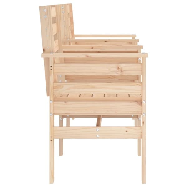 vidaXL Hagebenk med bord 2-seters heltre furu