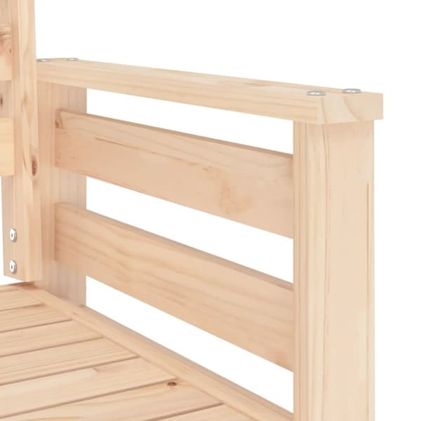 vidaXL Hagebenk med bord 2-seters heltre furu
