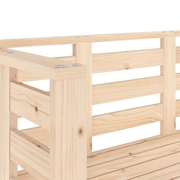 vidaXL Hagebenk 111,5x53x71 cm heltre furu