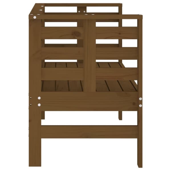vidaXL Hagebenk honningbrun 111,5x53x71 cm heltre furu