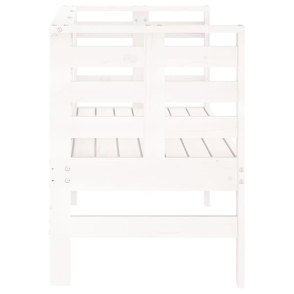 vidaXL havebænk 111,5x53x71 cm massivt fyrretræ hvid