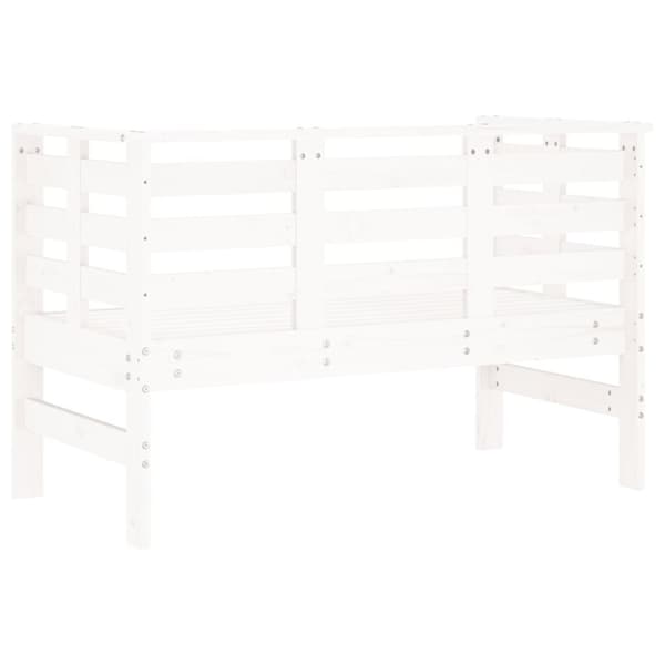 vidaXL havebænk 111,5x53x71 cm massivt fyrretræ hvid