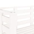 Miniatyrbillede 7 af 9: vidaXL havebænk 111,5x53x71 cm massivt fyrretræ hvid