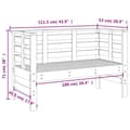 Miniatyrbillede 9 af 9: vidaXL havebænk 111,5x53x71 cm massivt fyrretræ hvid