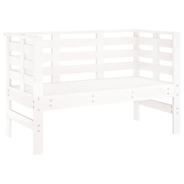 vidaXL havebænk 111,5x53x71 cm massivt fyrretræ hvid