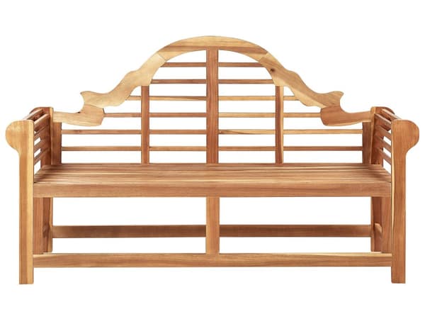 Hagebenk i lys teak 196 cm Vannbestandig klassisk design med sitteplass til 3 personer utendørs