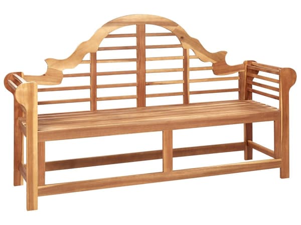 Trädgårdsbänk Ljus teak 196 cm Vattenavvisande Klassisk design Sittplats för 3 personer Utomhus