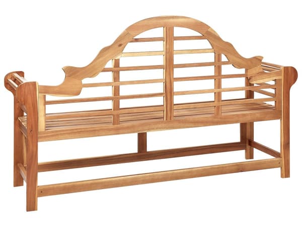Trädgårdsbänk Ljus teak 196 cm Vattenavvisande Klassisk design Sittplats för 3 personer Utomhus