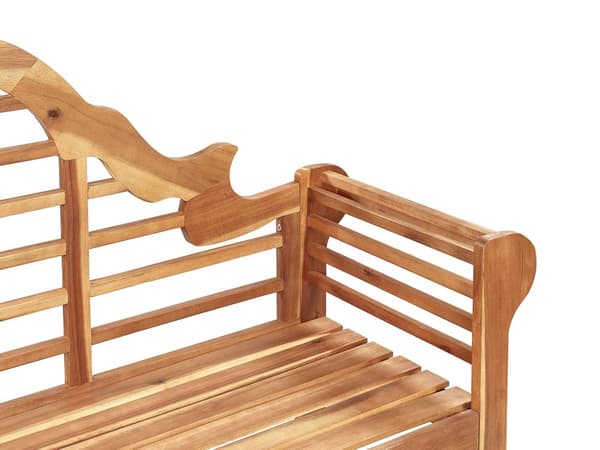 Trädgårdsbänk Ljus teak 196 cm Vattenavvisande Klassisk design Sittplats för 3 personer Utomhus
