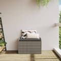 Miniatyrbillede 3 af 11: vidaXL opbevaringsbænk med hynde 80x51x52 cm polyrattan grå