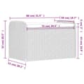 Miniatyrbillede 11 af 11: vidaXL opbevaringsbænk med hynde 80x51x52 cm polyrattan grå