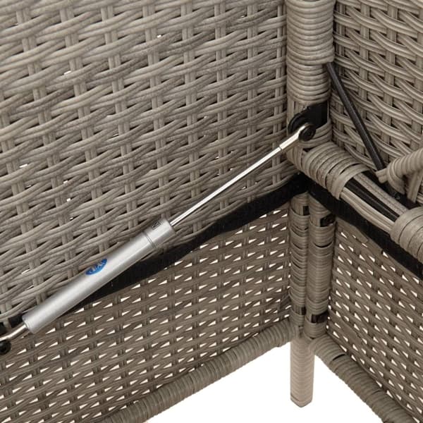 vidaXL havebænk med hynder polyrattan lysegrå